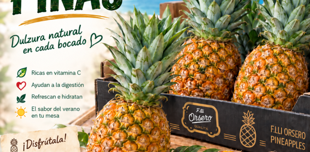 Piñas. Sabor tropical.